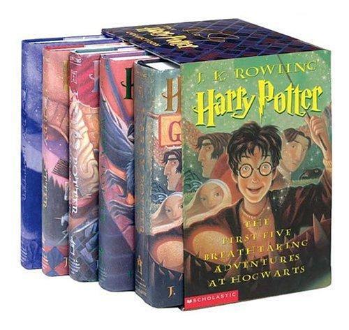 J.K. Rowling: Harry Potter Hardcover Box Set with Leather Bookmark (2003)